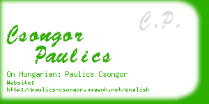 csongor paulics business card